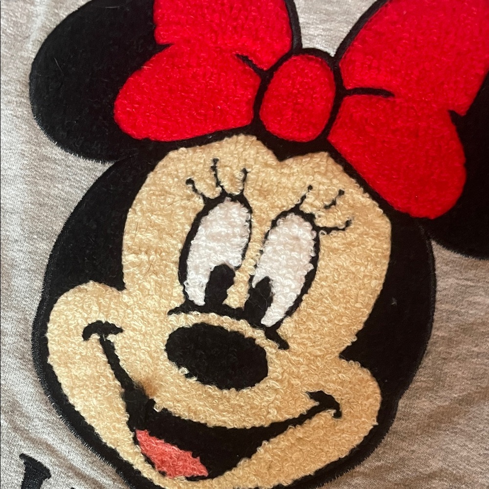 Disney Gray Minnie Mouse Crew Neck Sweater - Picture 3 of 3